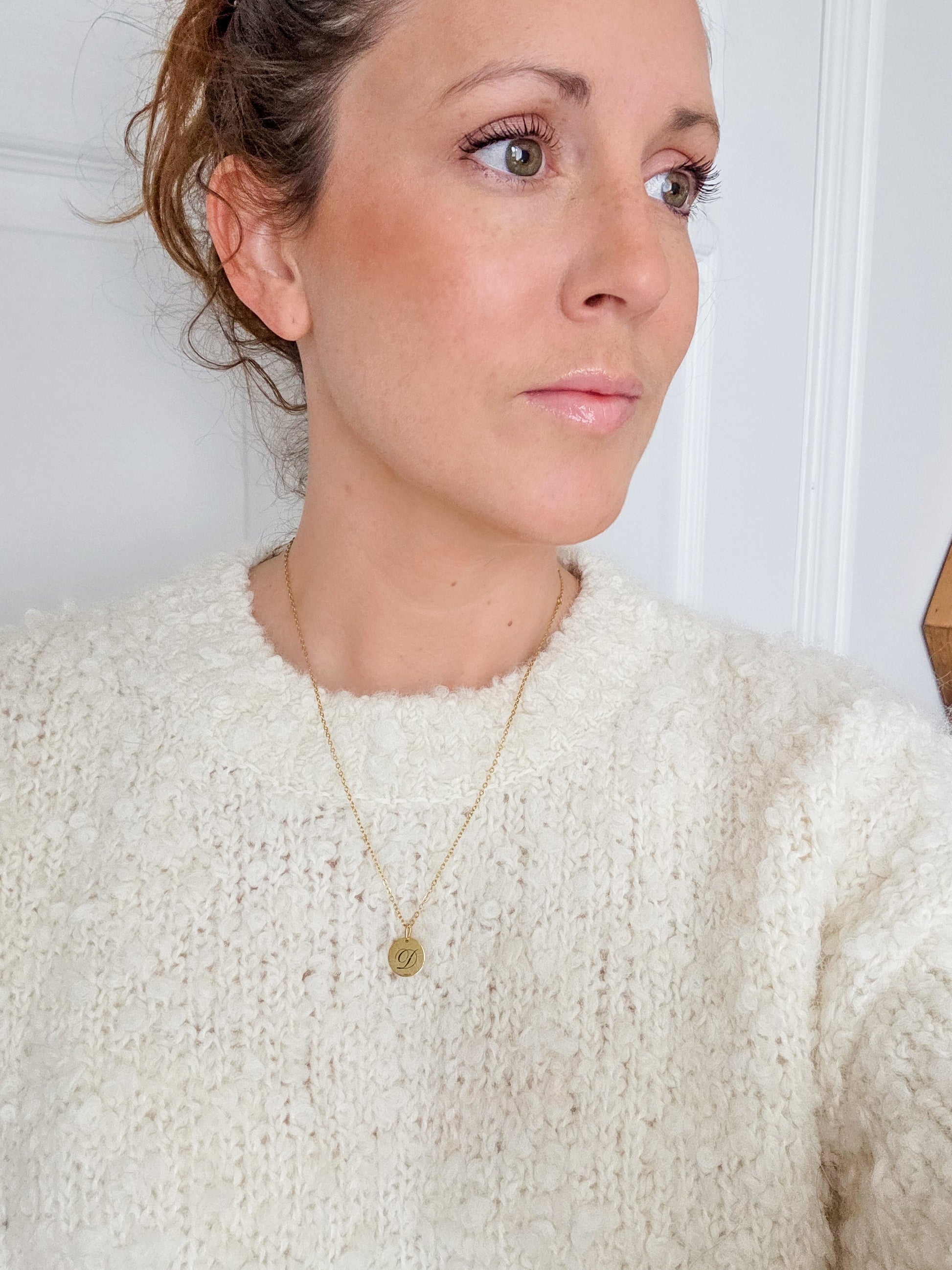 Custom Gold Initial Necklace – Personalized 18K Pendant, Waterproof & Tarnish-Proof, Adjustable Chain Gift - JoyBoxOneStop