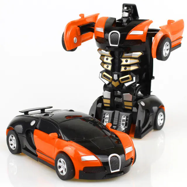 Transforming Robot Car Toy – Deformation Action Figure for Kids (Ages 3+), Durable Plastic, Compact & Travel-Friendly - JoyBoxOneStop