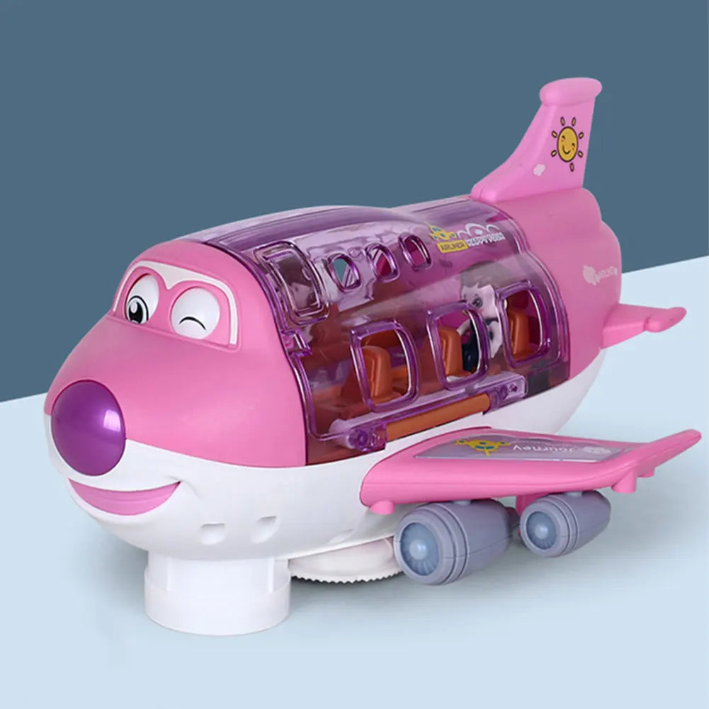 Kids Toys Electric Plane Aircraft Toys Car Airplane Model Music Simulation Boy Children Traffic Toy Christmas Gifts for Girls - JoyBoxOneStop