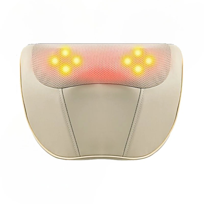 Lenovo Massage Pillow Electric Multifunctional Hot Compress Neck Massager Waist Back Shoulder Shiatsu Kneaded for car home use