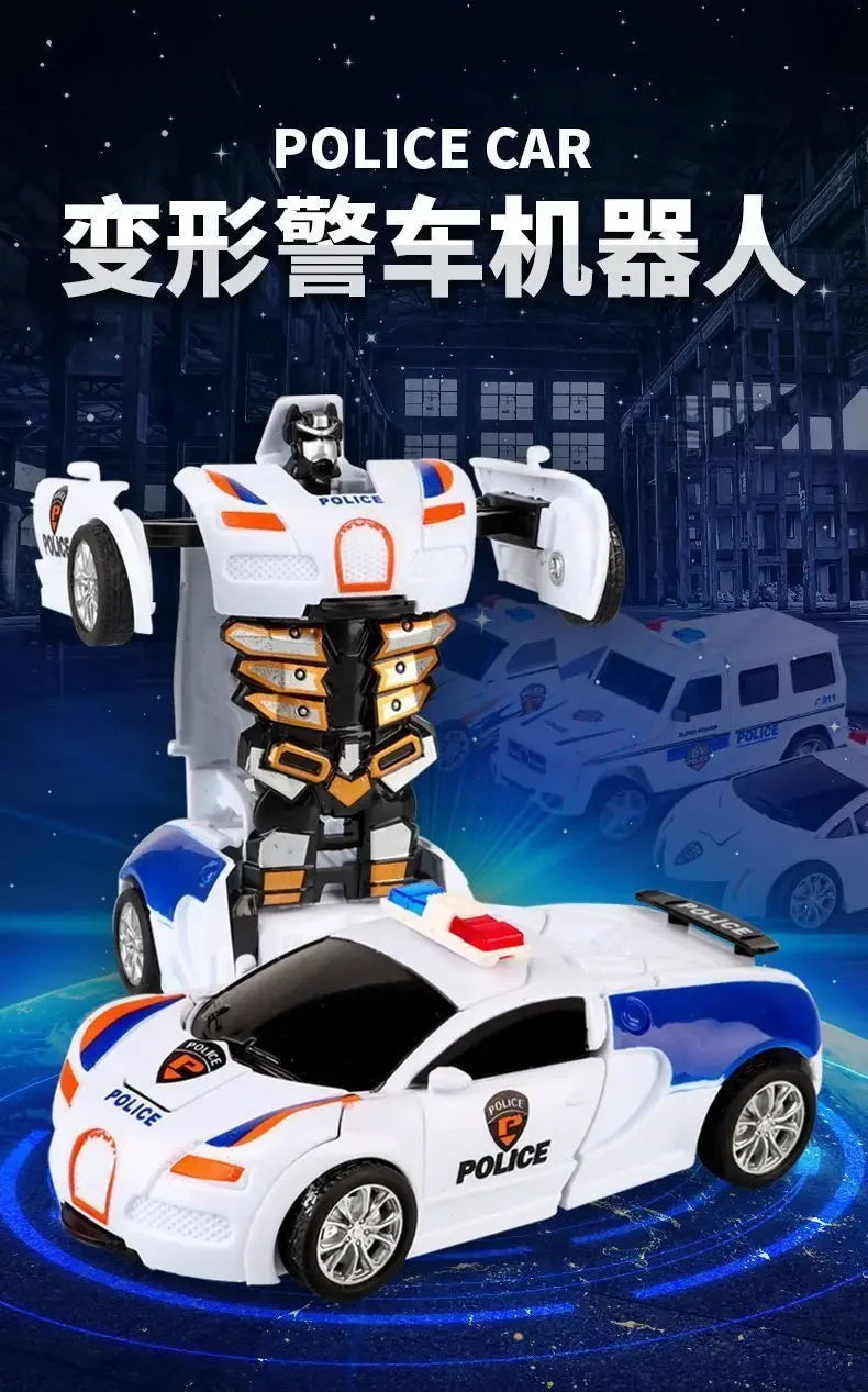 Shape-shifting toy car inertial impact one-button shape-shifting boy puzzle collision shape-shifting Autobot robot
