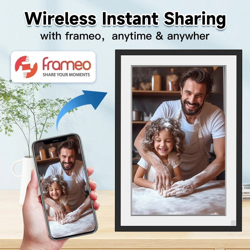 WiFi Digital Picture FrameChristmas Gift Frameo 10.1 Inch1280 * 800IPS HD Cloud Smart Digital Photo Frame,32GB Storage,