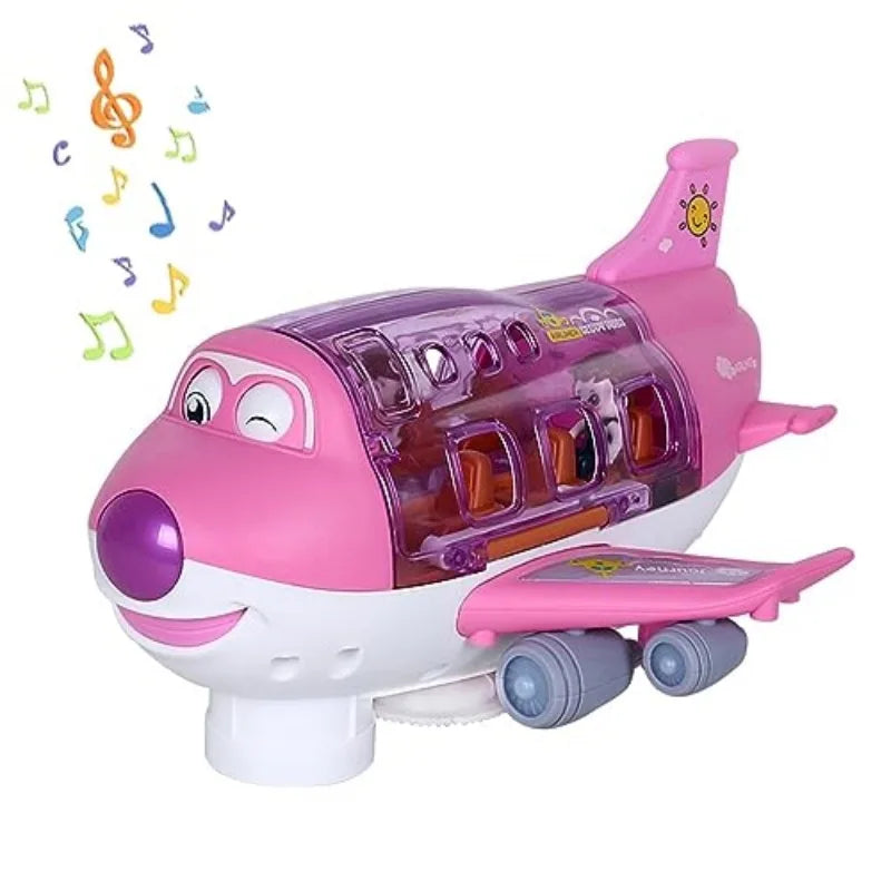 Kids Toys Electric Plane Aircraft Toys Car Airplane Model Music Simulation Boy Children Traffic Toy Christmas Gifts for Girls - JoyBoxOneStop