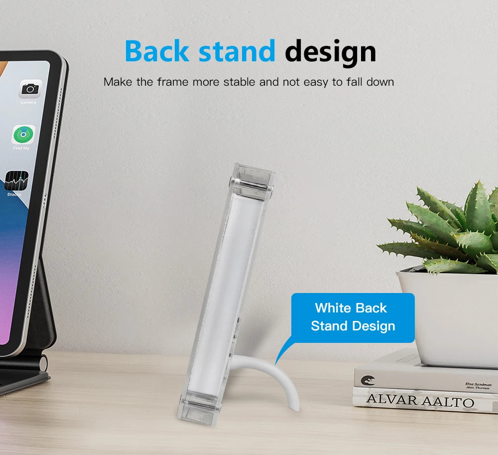 Acrylic Digital Photo Frame 5 Inch 1200mAh Vertical Display IPS Screen 4G Memory Battery Porta Retrato digital picture frame