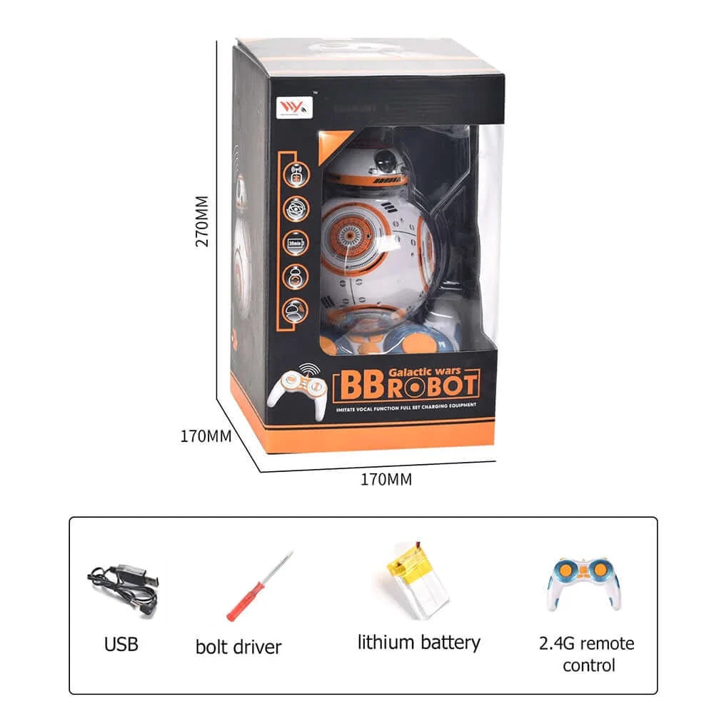 Smart BB8 Ball Robot 2.4G RC with Sound & Moves - Kids Toy - JoyBoxOneStop