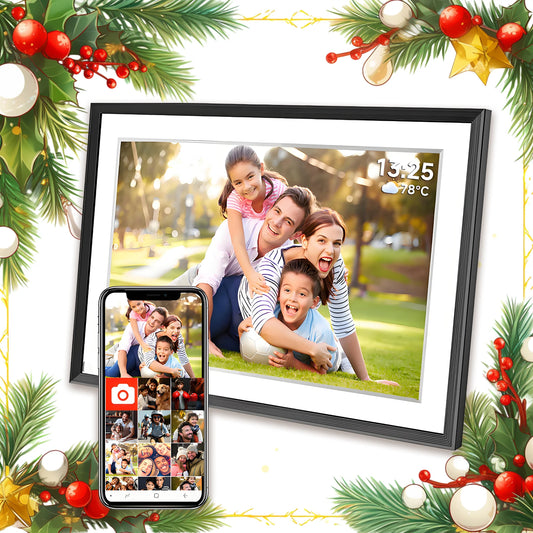 WiFi Digital Picture FrameChristmas Gift Frameo 10.1 Inch1280 * 800IPS HD Cloud Smart Digital Photo Frame,32GB Storage,