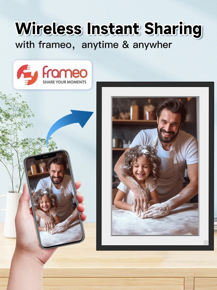 WiFi Digital Picture FrameChristmas Gift Frameo 10.1 Inch1280 * 800IPS HD Cloud Smart Digital Photo Frame,32GB Storage,
