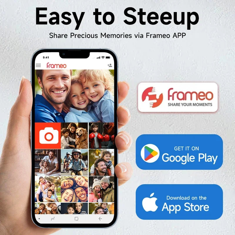 WiFi Digital Picture FrameChristmas Gift Frameo 10.1 Inch1280 * 800IPS HD Cloud Smart Digital Photo Frame,32GB Storage,