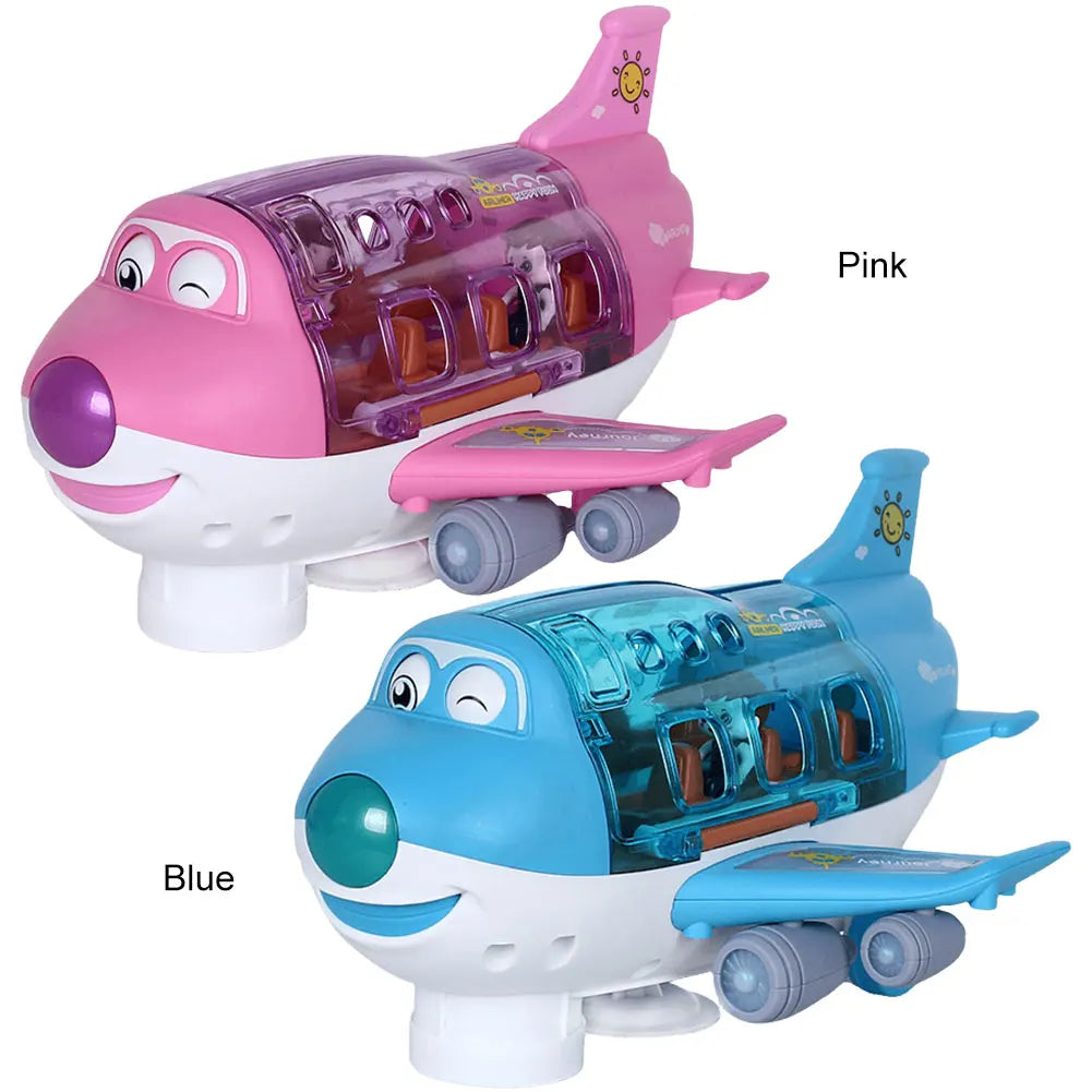 Kids Toys Electric Plane Aircraft Toys Car Airplane Model Music Simulation Boy Children Traffic Toy Christmas Gifts for Girls - JoyBoxOneStop