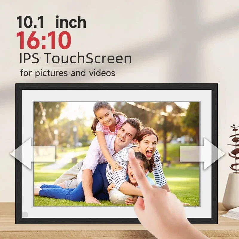 WiFi Digital Picture FrameChristmas Gift Frameo 10.1 Inch1280 * 800IPS HD Cloud Smart Digital Photo Frame,32GB Storage,