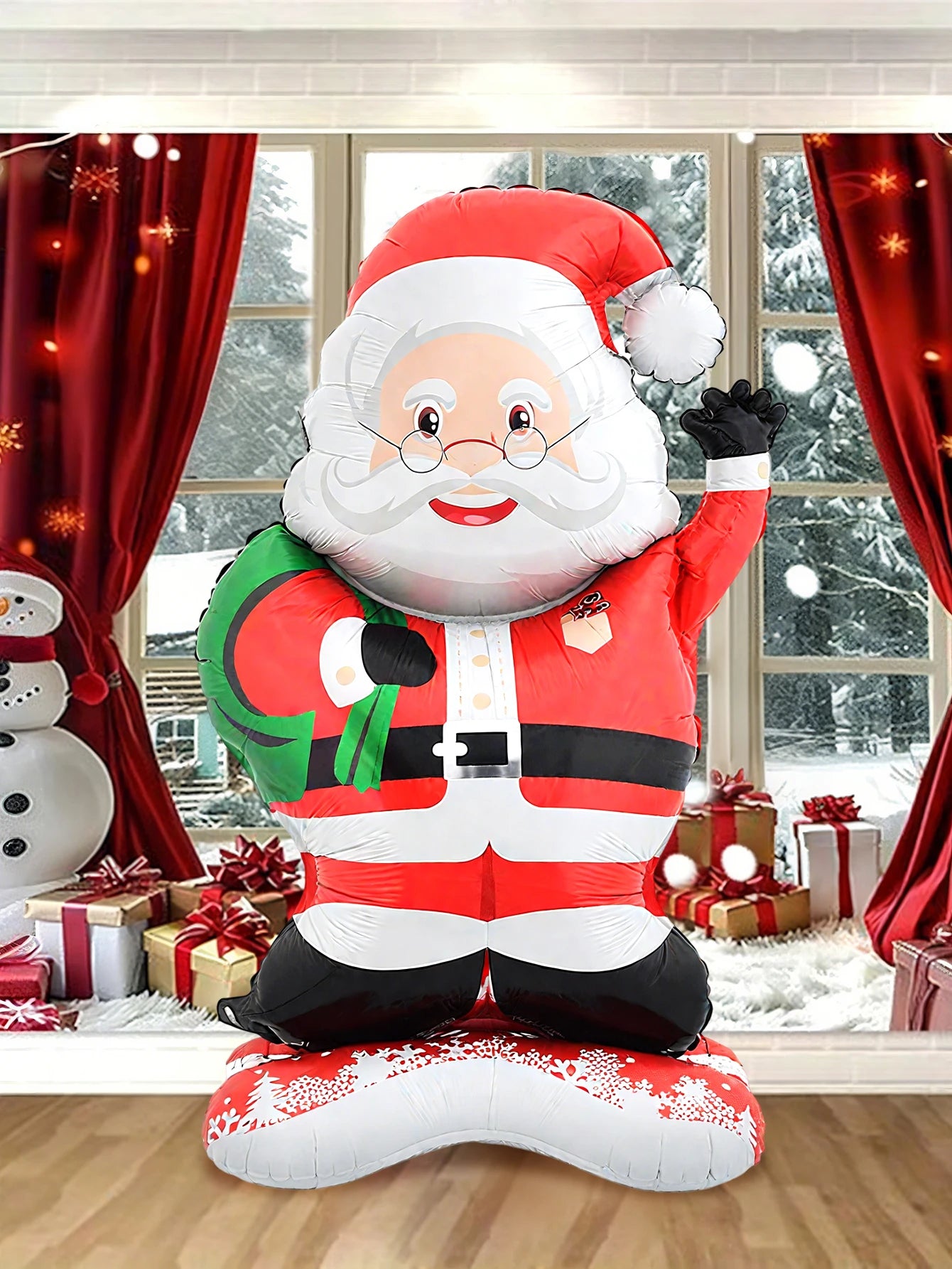 Standing Santa Claus Foil Balloon, Christmas Decoration, Christmas Theme Party, Theme Holiday Party, New Year Party Family