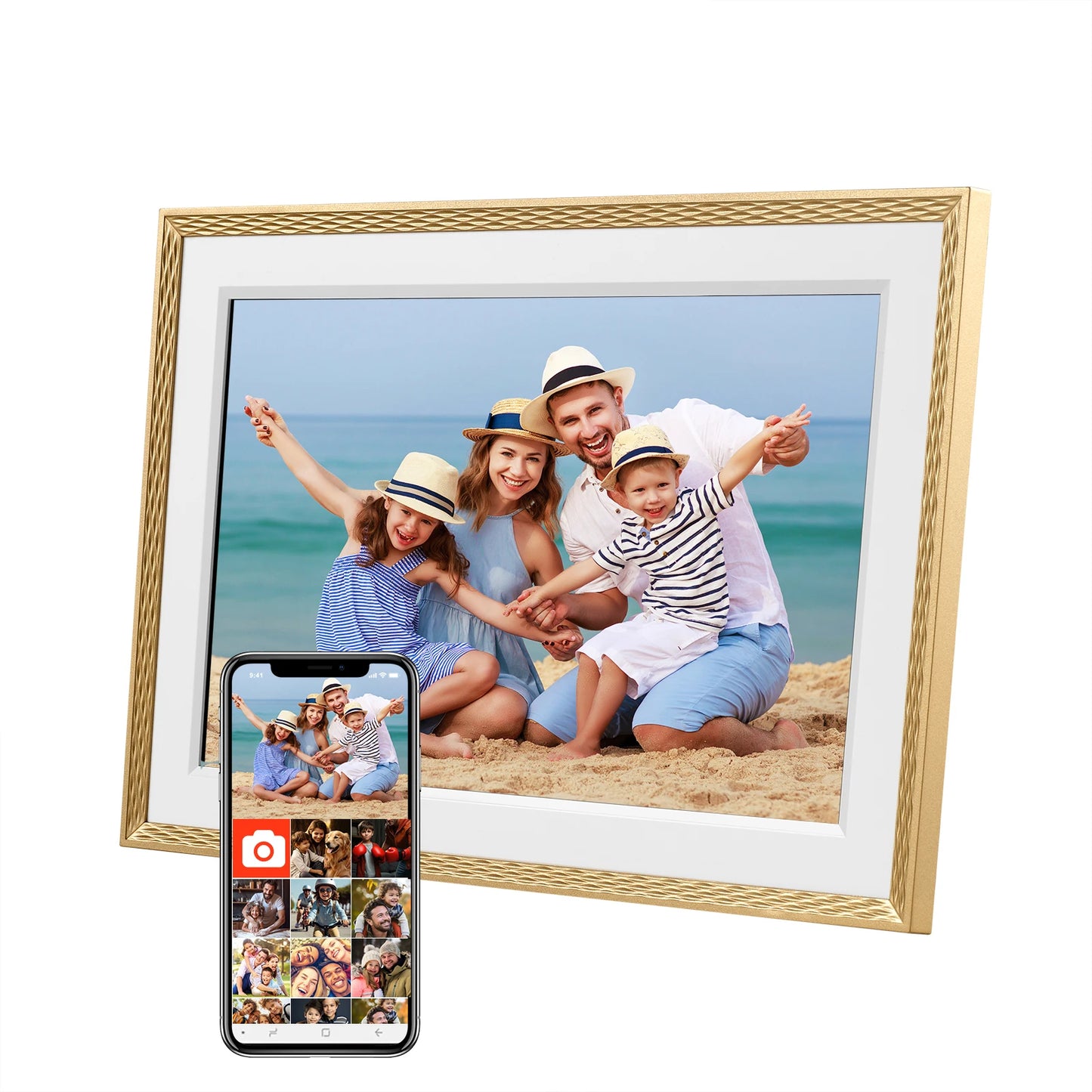 WiFi Digital Picture FrameChristmas Gift Frameo 10.1 Inch1280 * 800IPS HD Cloud Smart Digital Photo Frame,32GB Storage,