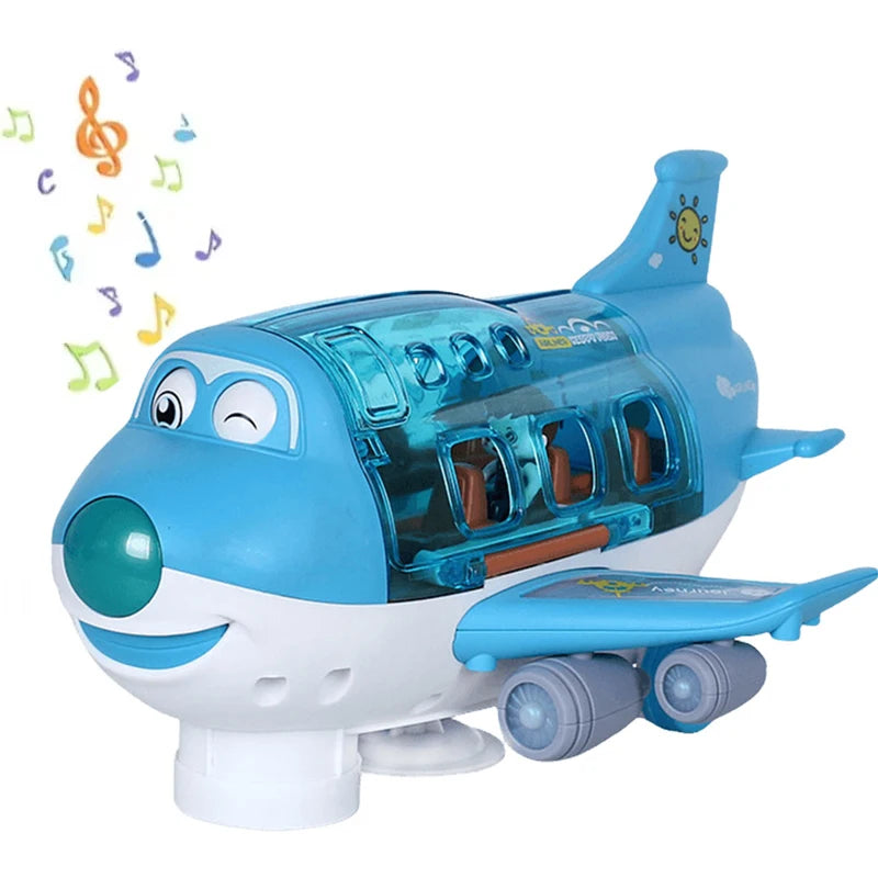 Kids Toys Electric Plane Aircraft Toys Car Airplane Model Music Simulation Boy Children Traffic Toy Christmas Gifts for Girls - JoyBoxOneStop