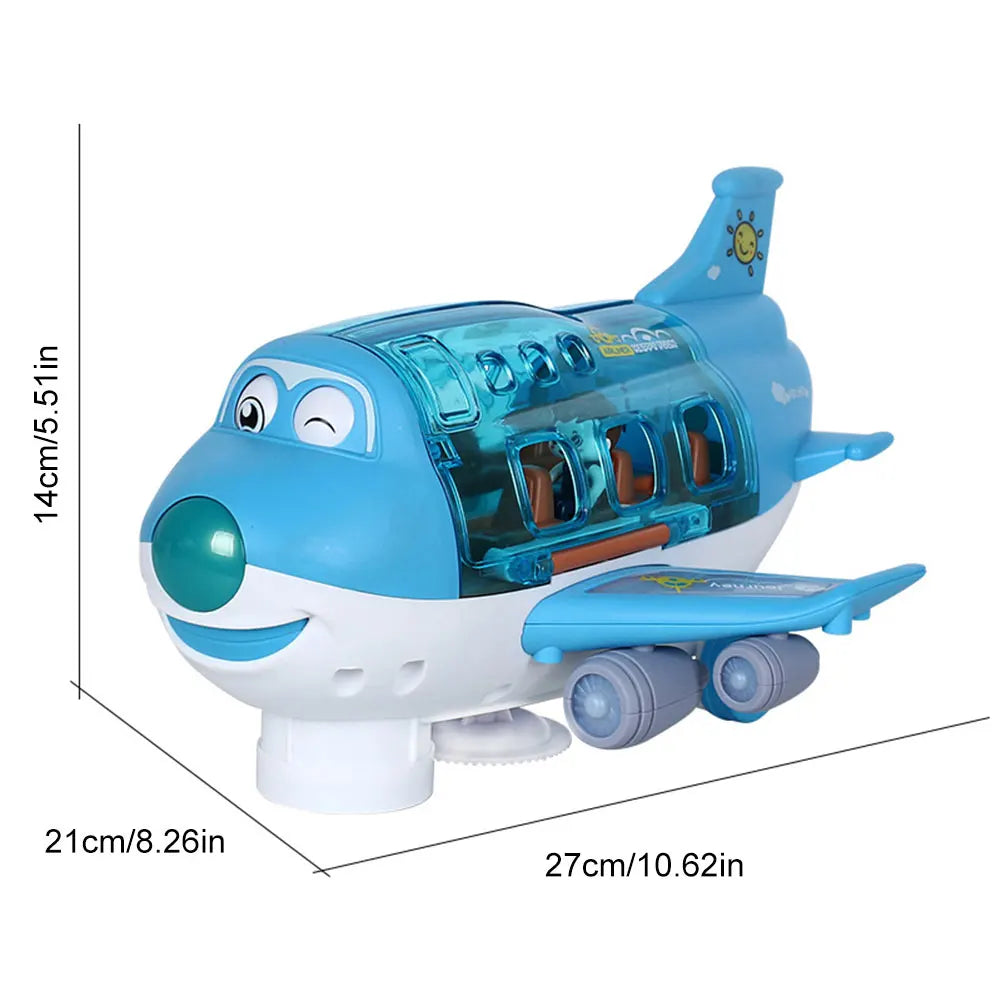Kids Toys Electric Plane Aircraft Toys Car Airplane Model Music Simulation Boy Children Traffic Toy Christmas Gifts for Girls - JoyBoxOneStop