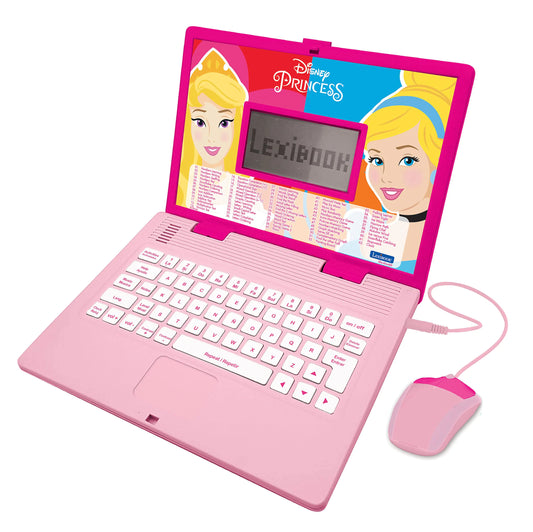 Lexibook Educational and Bilingual Laptop Spanish/English Girls Toy with 124 Activities to Learn Play Games and Music Pink JC598DPi2 - JoyBoxOneStop