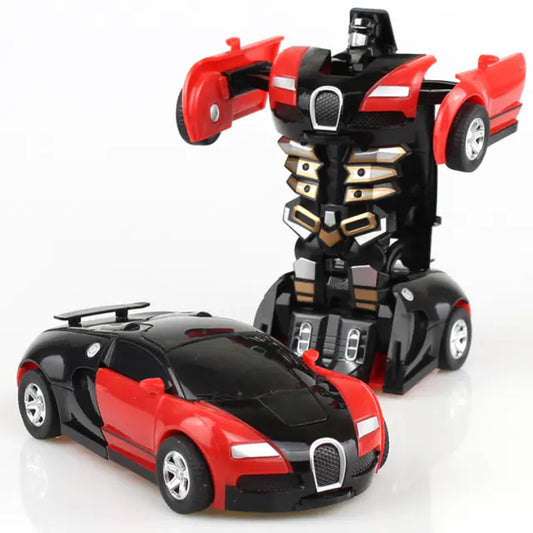 Transforming Robot Car Toy – Deformation Action Figure for Kids (Ages 3+), Durable Plastic, Compact & Travel-Friendly - JoyBoxOneStop