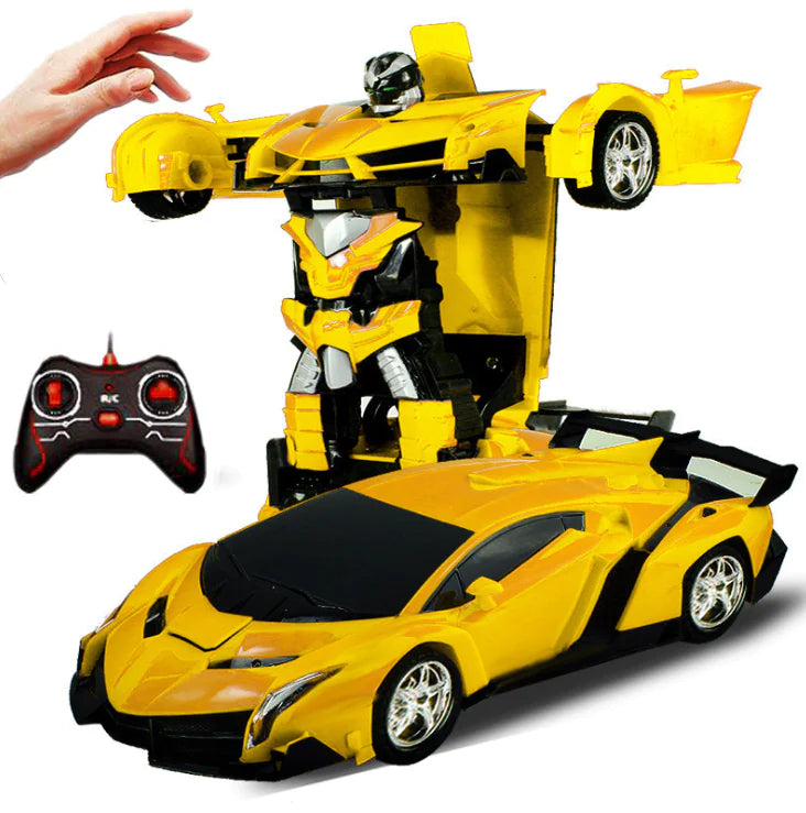 Transforming RC Car Robot – 2-in-1 Remote Control Vehicle with USB Charging, Lights & Action - age 5+ - JoyBoxOneStop