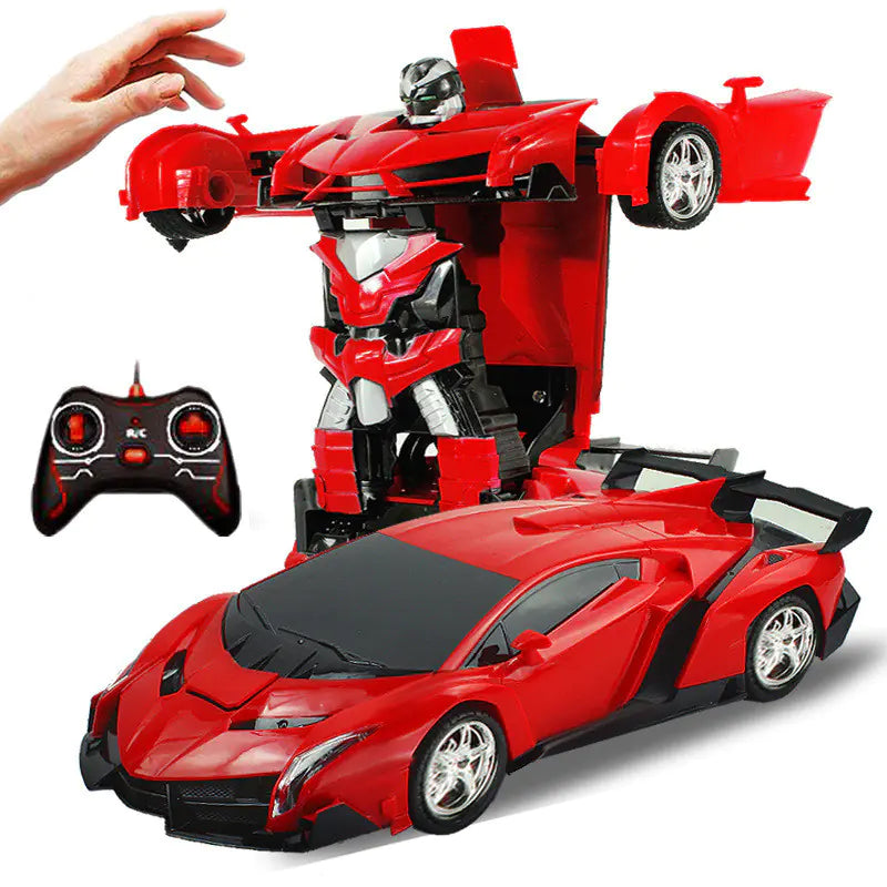 Transforming RC Car Robot – 2-in-1 Remote Control Vehicle with USB Charging, Lights & Action - age 5+ - JoyBoxOneStop